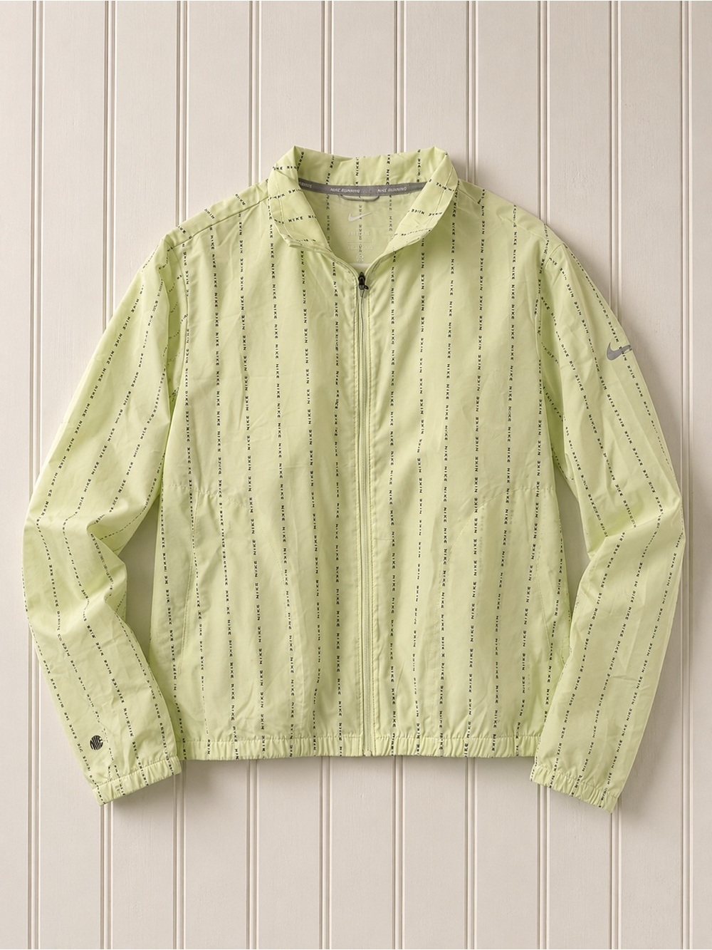 Nike Lime Green Zip-Up Running Jacket
